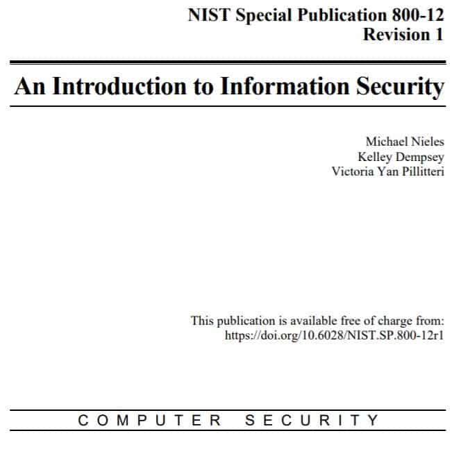 NIST 800-12 Introduction