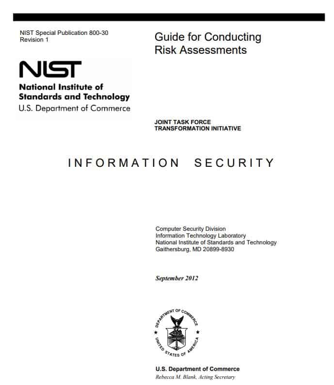 NIST 800-30 Conducting Risk Assessment