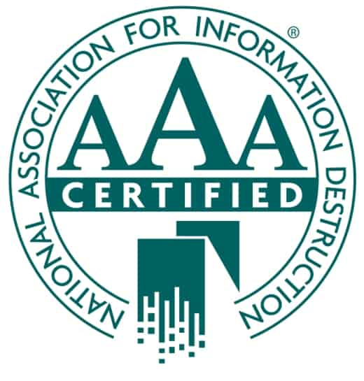 The association for information destruction certified logo.