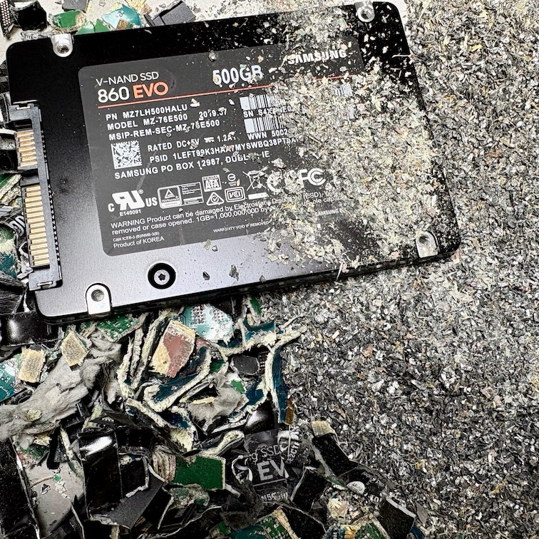 SSD Disintegrated to NSA specifications